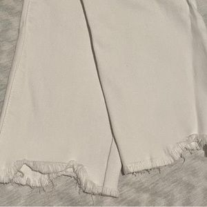 Just USA White Jeans, High Rise, Uneven Hem